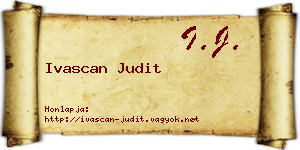Ivascan Judit névjegykártya